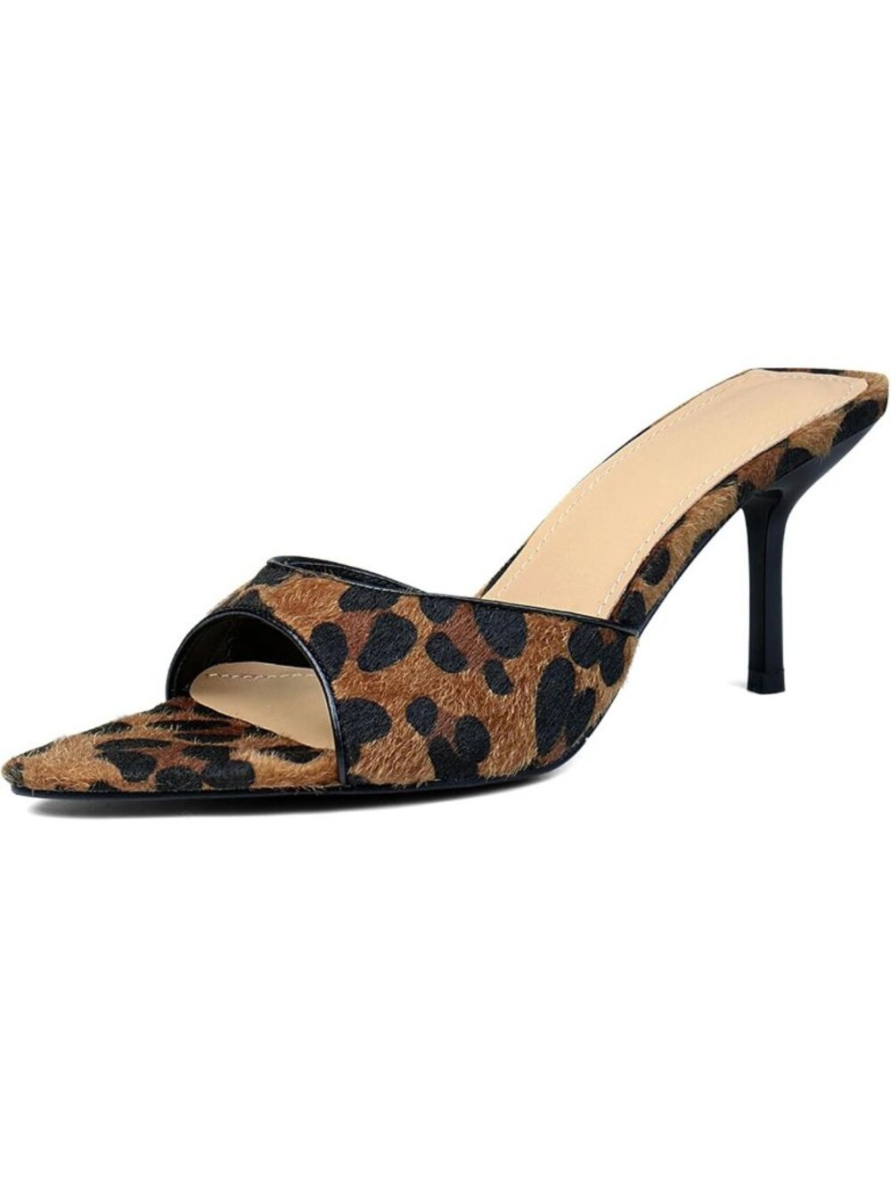 Chic Pointed Open Toe Mule Heels | Stylish Kitten Heels Sandals for Women